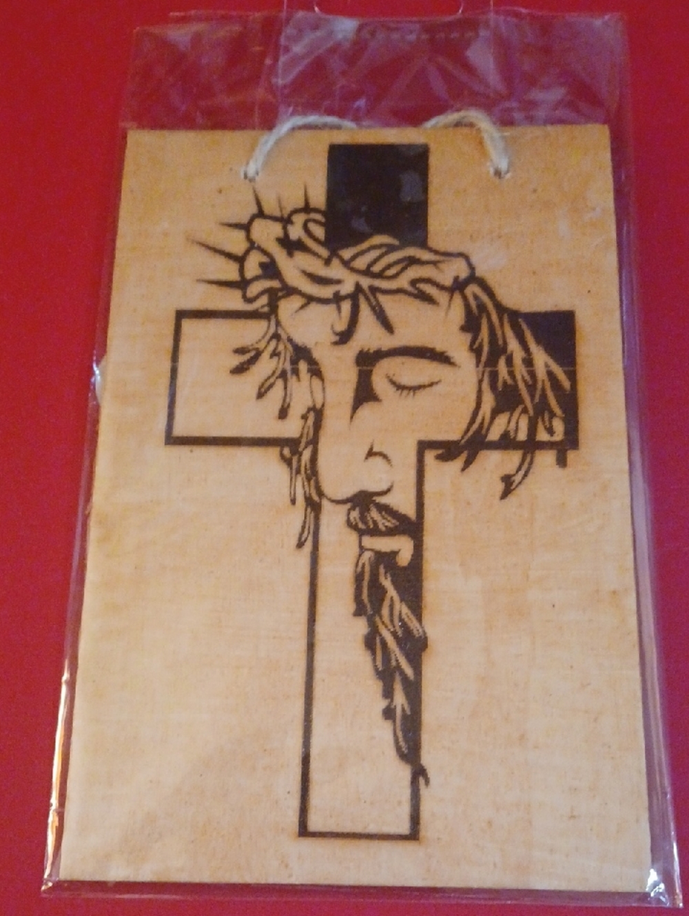 4x6 Wooden Cross Wall Hanging with Jesus Portrait